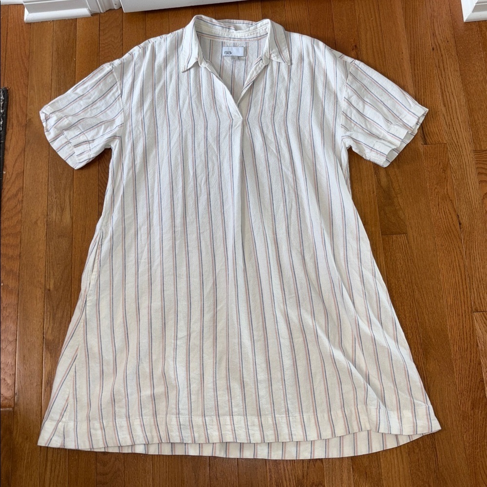 Nordstrom Rack Oversized Shirt Dress Size XL Linen Blend - Picture 9 of 9